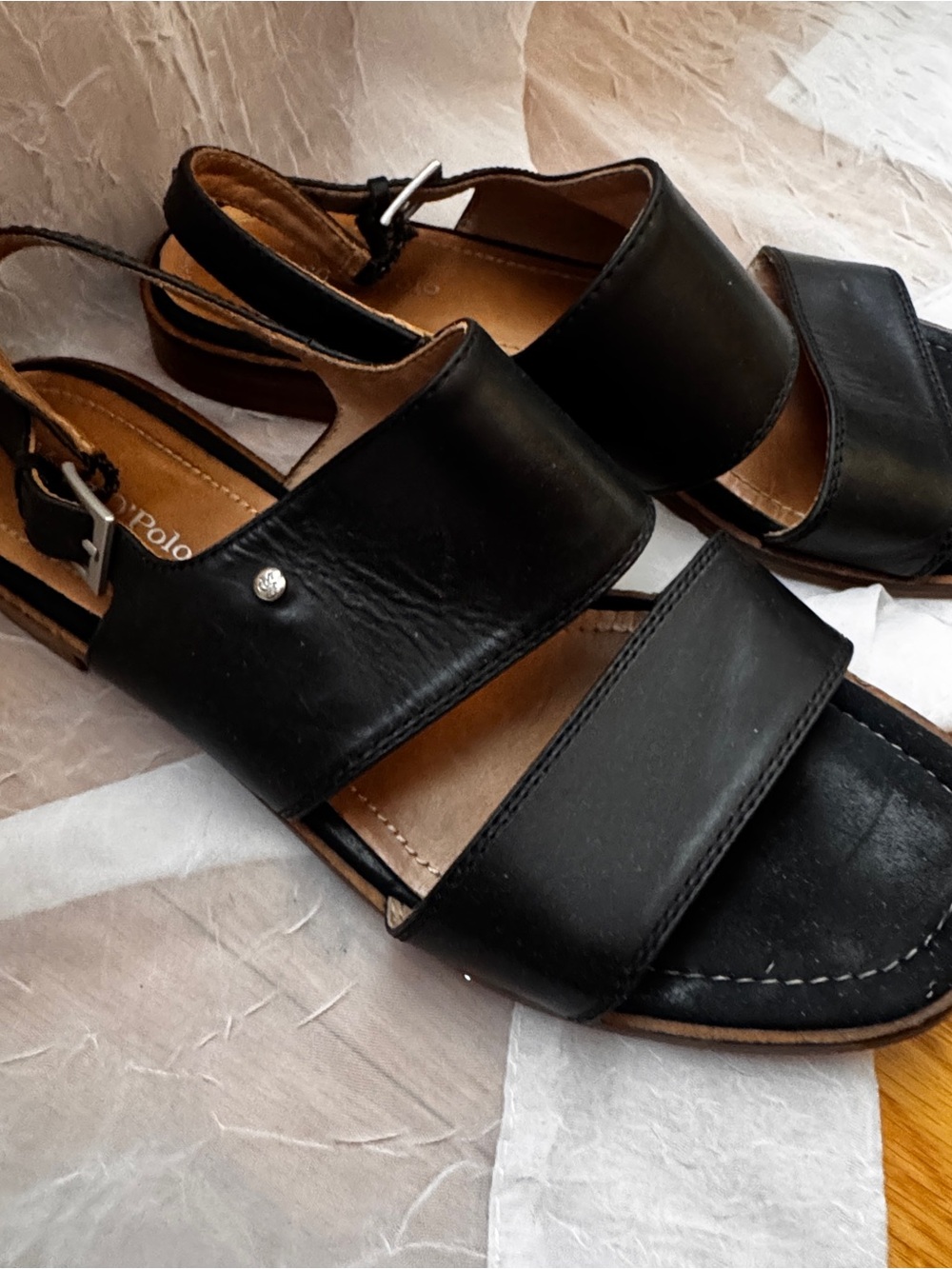 Marco O’Polo Black Sandal size uk 6 US 8 made in Italy